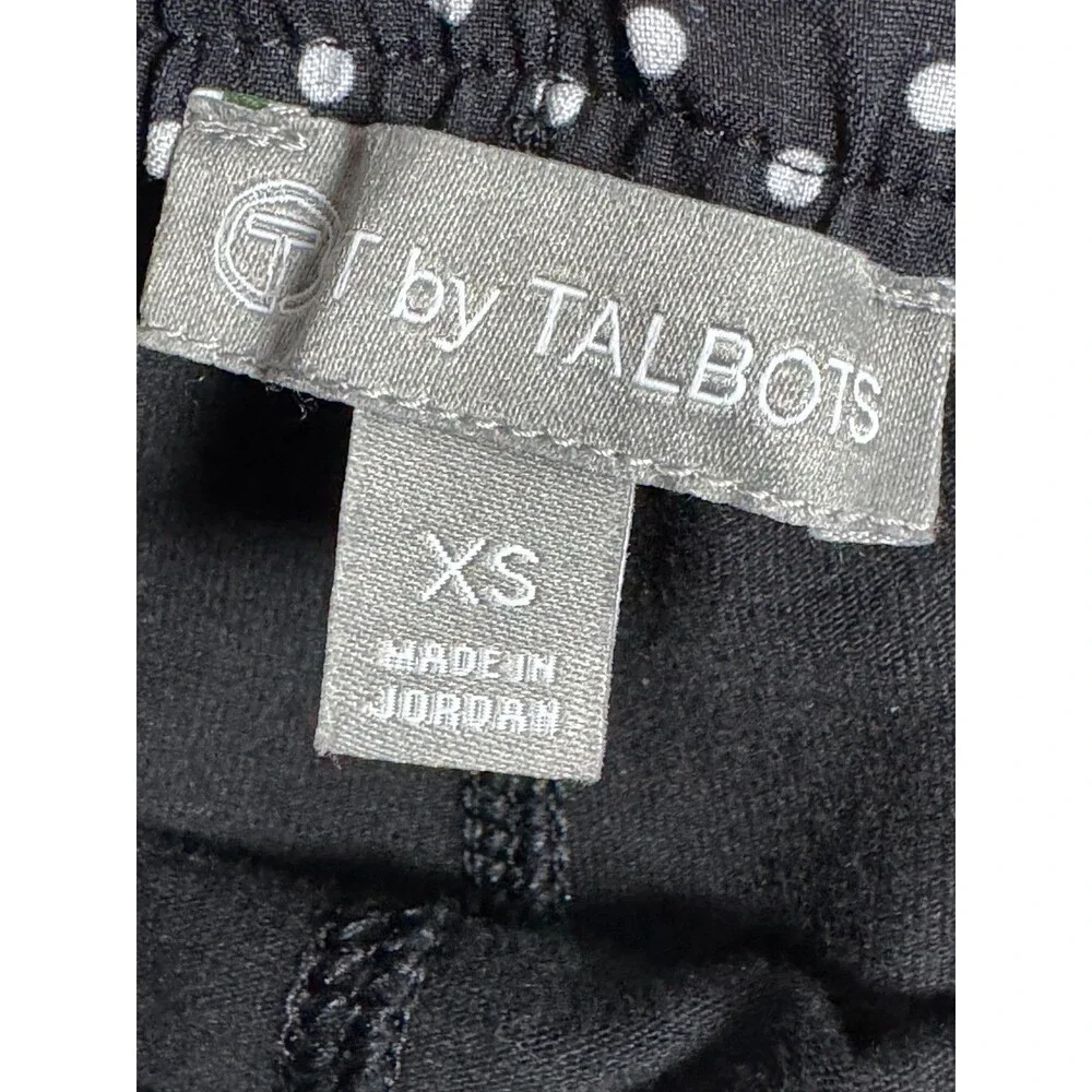 T by Talbots Skort XS Black White‎ Polka Dot Stretch Active Golf Tennis Preppy